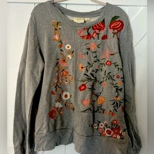 Maeve Embroidered Sweatshirt XL